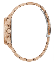 Guess Cosmic Chronograph Rose Gold Dial Rose Gold Steel Strap Watch for Women - GW0465L2