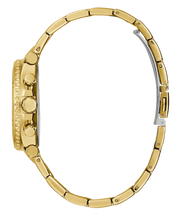 Guess Cosmo Chronograph Green Dial Gold Steel Strap Watch For Women - GW0465L5