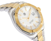 Tag Heuer Aquaracer Quartz White Dial Two Tone Steel Strap Watch for Men - WAY1120.BB0930