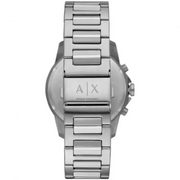 Armani Exchange Outerbanks Chronograph Silver Dial Silver Steel Strap Watch For Men - AX7141