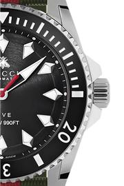 Gucci Dive Automatic Black Dial Two Tone Rubber Strap Watch for Men - YA136349