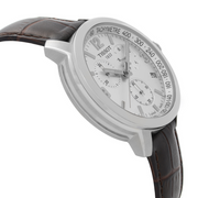 Tissot PRC 200 Chronograph Silver Dial Brown Leather Strap Watch For Men - T055.417.16.037.00