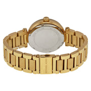 Michael Kors Skylar Black Dial Gold Steel Strap Watch for Women - MK5989
