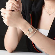 Calvin Klein Minimal White Dial Rose Gold Mesh Bracelet Watch for Women - K3M23626