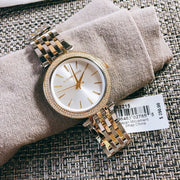 Michael Kors Darci Silver Dial Two Tone Steel Strap Watch for Women - MK3215