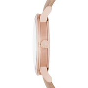 Burberry The City White Dial White Leather Strap Watch for Women - BU9012