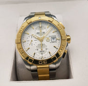 Tag Heuer Aquaracer Caliber 16 Automatic White Dial Two Tone Steel Strap Watch for Men - CAY2121.BB0923