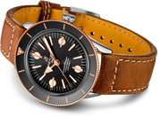 Breitling Superocean Heritage '57 Black Dial Brown Leather Strap Watch for Men - U10370121B1X1