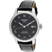 Tissot Le Locle Powermatic 80 Black Dial Black Leather Strap Watch For Men - T006.407.16.053.00