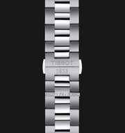 Tissot Gentleman Powermatic 80 Silicium Ice Blue Silver Steel Strap Watch For Men - T127.407.11.351.00