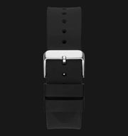 Guess Baguette Crystals Black Dial Black Silicone Strap Watch For Men - GW0208G1