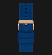 Guess Matrix Multifunction Blue Dial Blue Rubber Strap Watch for Men - GW0423G4