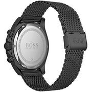 Hugo Boss Ocean Edition Chronograph Blue Dial Black Mesh Bracelet Watch for Men - 1513702