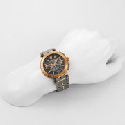Versace Aion Chronograph Black Dial Grey Steel Strap Watch for Men  - VBR050017