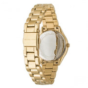 Michael Kors Lauryn Mother of Pearl White Dial Gold Steel Strap Watch for Women - MK3899