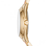 Michael Kors Mini Slim Runway Rose Gold Dial Two Tone Steel Strap Watch for Women - MK3650