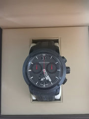 Burberry The Endurance Chronograph Black Dial Black Rubber Strap Watch For Men - BU9802