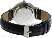 Daniel Wellington Classic Petite Sheffield White Dial Black Leather Strap Watch For Women - DW00100186