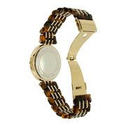 Michael Kors Darci Gold Dial Brown Two Tone Steel Strap Watch for Women - MK4326