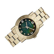 Marc Jacobs Amy Green Dial Gold Steel Strap Watch for Women - MBM8619