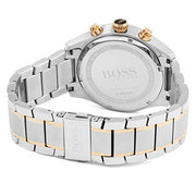 Hugo Boss Grand Prix Chronograph Black Dial Two Tone Steel Strap Watch for Men - 1513473