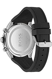 Hugo Boss Distinct Chronograph Black Dial Black Rubber Strap Watch for Men - 1513855