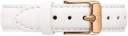 Daniel Wellington Petite Bondi White Dial White Leather Strap Watch for Women - DW00100189