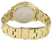 Guess Dazzler Diamonds Silver Dial Gold Steel Strap Watch for Women - W0335L2