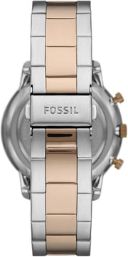 Fossil Neutra Chronograph Brown Dial Two Tone Steel Strap Watch for Men - FS5869