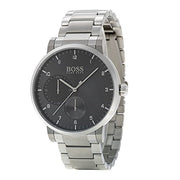 Hugo Boss Oxygen Chronograph Grey Dial Silver Steel Strap Watch for Men - 1513596