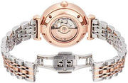 Emporio Armani Meccannico Gianni T-Bar Analog White Dial Two Tone Steel Strap Watch For Women - AR60019