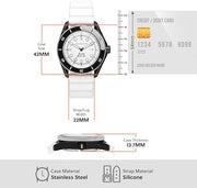 Michael Kors Maritime Analog White Dial White Silicone Strap Watch for Men - MK9159