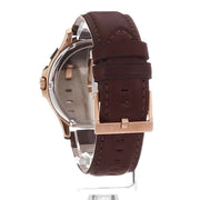 Armani Exchange Hampton Chronograph Blue Dial Brown Leather Strap Watch For Men - AX2172
