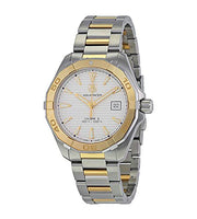 Tag Heuer Aquaracer Calibre 5 Automatic White Dial Two Tone Steel Strap Watch for Men - WAY2151.BD0912