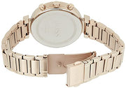 Hugo Boss Flawless Chronograph Silver Dial Rose Gold Steel Strap Watch for Women -1502531