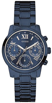 Guess F14 Chronograph Analog Blue Dial Blue Steel Strap Watch For Women - W0448L5