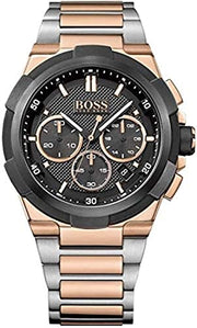 Hugo Boss Supernova Chronograph Black Dial Two Tone Steel Strap Watch for Men - 1513358