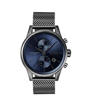 Hugo Boss Jet Chrongraph Blue Dial Gunmetal Grey Mesh Bracelet Watch for Men  - 1513677
