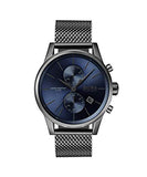 Hugo Boss Jet Chrongraph Blue Dial Gunmetal Grey Mesh Bracelet Watch for Men - 1513677
