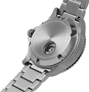 Emporio Armani Sea Explorer Meccanico Automatic Blue Dial Silver Steel Strap Watch For Men - AR60059