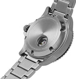 Emporio Armani Sea Explorer Meccanico Automatic Blue Dial Silver Steel Strap Watch For Men - AR60059