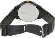 Armani Exchange Hampton Chronograph Black Dial Black Steel Strap Watch For Men - AX2121