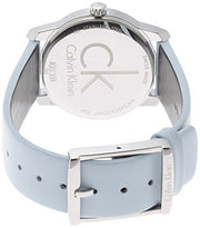 Calvin Klein City Blue Dial Blue Leather Strap Watch for Women - K2G231VN