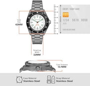 Michael Kors Maritime Three-Hand White Dial Grey Steel Strap Watch for Men - MK9163