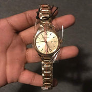 Burberry The Classic Champagne Gold Dial Gold Steel Strap Watch for Women - BU10109