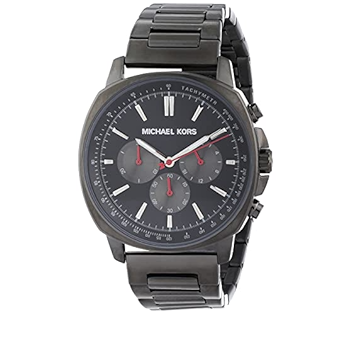 Michael Kors Sullivan Chronograph Black Dial Grey Steel Strap Watch For Men - MK8970