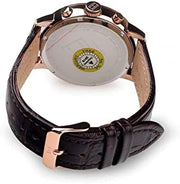 Tommy Hilfiger Aiden Quartz Blue Dial Brown Leather Strap Watch for Men - 1791308