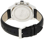 Hugo Boss Jet Chronograph White Dial Black Leather Strap Watch for Men - 1513282