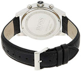 Hugo Boss Jet Chronograph White Dial Black Leather Strap Watch for Men - 1513282
