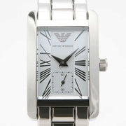 Emporio Armani White Dial Silver Stainless Steel Watch For Women - AR0146